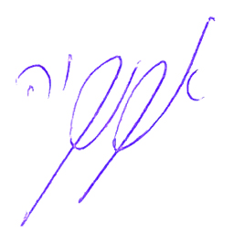 החתימה של פרופסור אהוד קוקיה